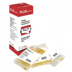 Cinta adhesiva 12mm x33mx12 plus office