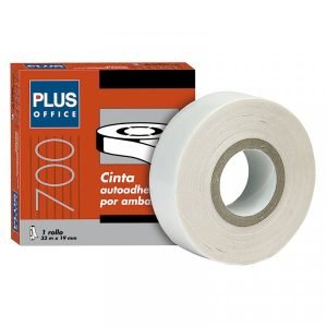 Cinta doble faz 19mm x 10m plus office
