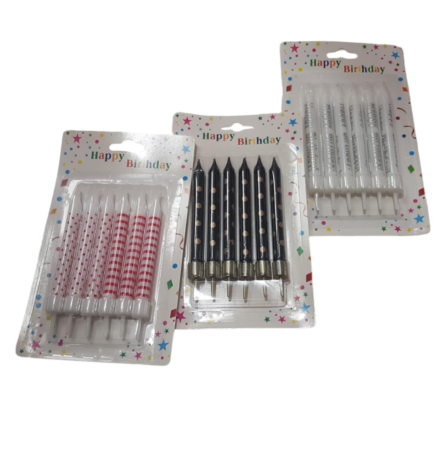 Velitas de cumpleaños x6 c/soporte Distribuye