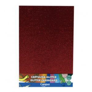 Cartulina a4 campus con brillantina Paquete x 3 unidades
