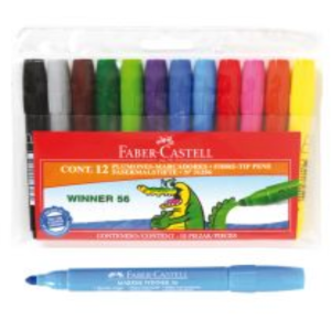 Marcadores gruesos x12 Faber-Castell Winner 56 - X12 Colores