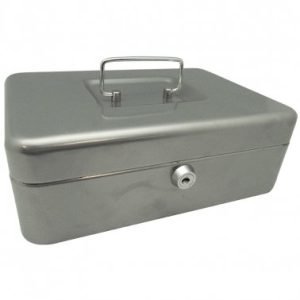 Caja de seguridad mediana color gris