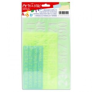 Stencil plantilla abecedario x4
