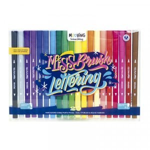 Marcador x20 doble punta pincel mooving