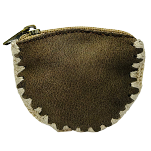 Monedero de cuero 8.5 x 7.5 artesanal 100% cuero