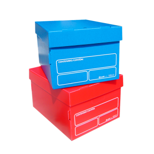 Caja de cartón plast multiuso biblos