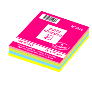 Notas autohadesivas 4 colores x100 dali