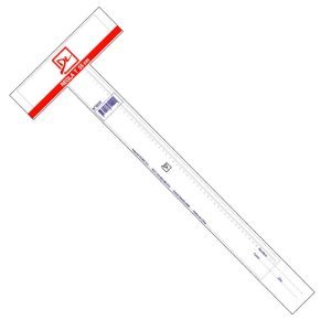 Regla t 1/4 60cm de plastico