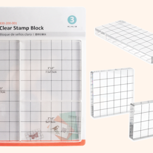 Base de acrilico para sellos siliconados set x3 ibi craft