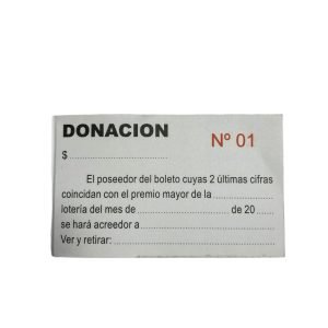 Bono donacion 2 cifras x10