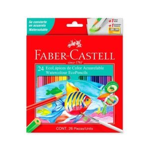 Lápices de colores x24 acuarelables faber