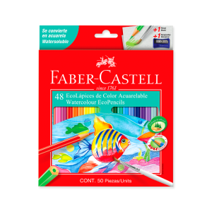 Lápices de colores x48 acuarelables faber