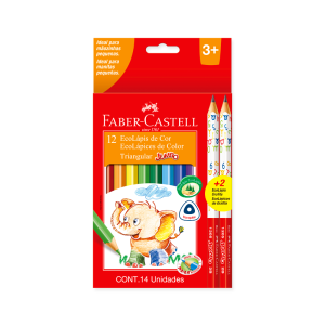 Lapices de colores x12 + 2 yumbo faber