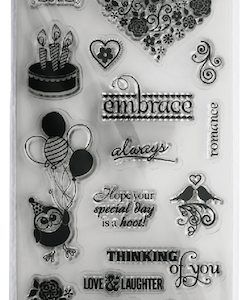 Sellos cristal p/base acrilica ibi craft serie "amor"