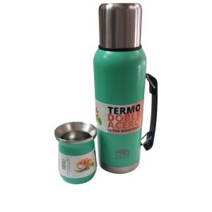 Termo y mate doble acero super resistente con asa