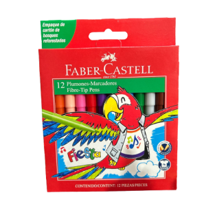 Marcador x 12 fino faber castell