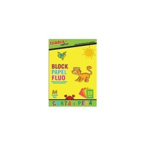 Block a4 papel fluo 5colores x30hojas