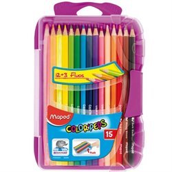 Lápices de colores x12 maped caja plastica