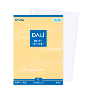 Papel florete liso a4 x5 librillos