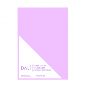Goma eva a4 x10 colores pastel dali