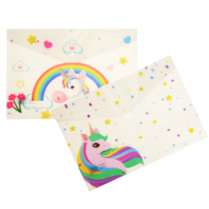Sobre de pvc a4 unicornio