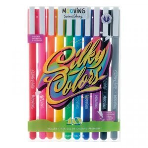 lapicera roller tinta del gel x 10 unidades mooving