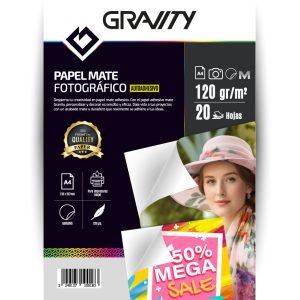 Papel a4 120gr fotografico mate autohadesivo x10