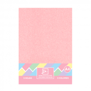 Goma eva con glitter a4 x5 dali