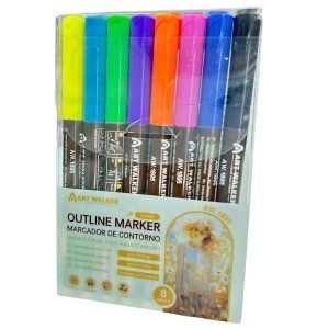 Marcadores de contorno x8 unidades