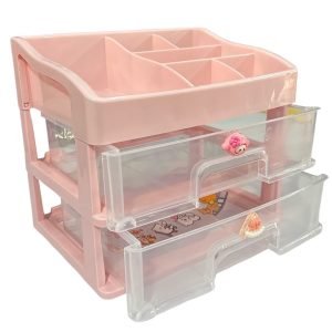 Organizador plastico c/cajones colores pastel