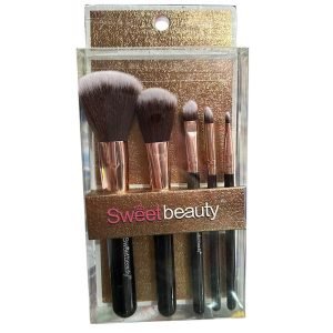Set de brochas para maquillaje x5