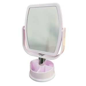 Espejo giratorio doble cara con alhajero