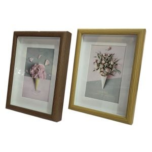 Porta retrato borde de madera 10x15cm