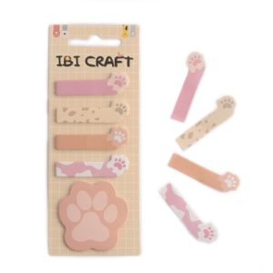 Notas autoadhesivas x5 "patitas" ibi craft