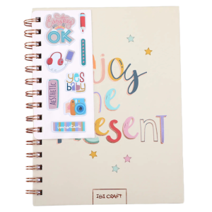 Cuaderno tapa dura 80h diseño "enjoy the present" ibi craft