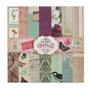 Block c/28h de papeles ilustrados coleccion vintage ibi craft