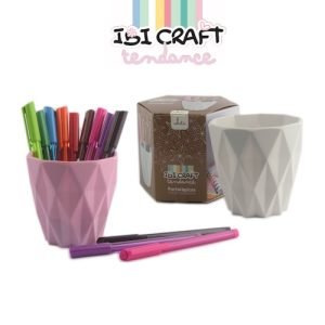 Portalápices de plástico romboidal ibi craft