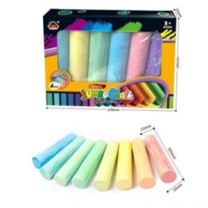 Tiza de color x6 gruesas