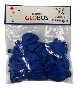 Globos 9'' Azul Bonafide bolsa x50