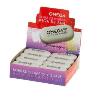 Goma de borrar oval omega 50x22