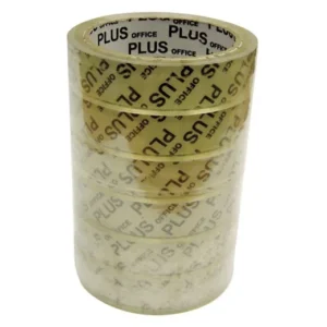 Cinta de empaque Plus Office transparente 24mm x 50m