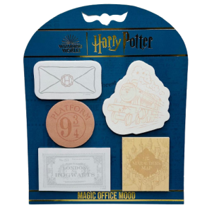 Set de notas autoadhesivas de la línea maw harry potter mooving 25 hojas c/u blister x 5 diseños