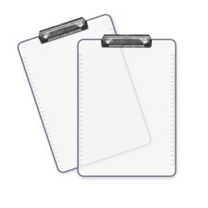 Tabla a4 con clip de acrílico