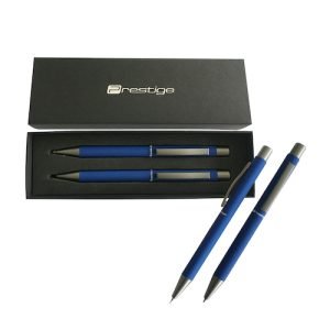 Bolígrafo y portaminas cuerpo azul prestige