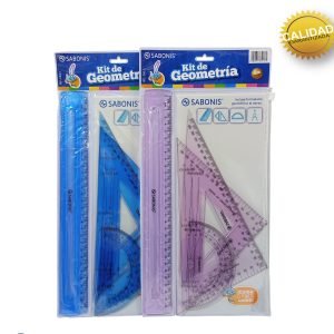 Juego de geometría regla 30cm sabonis