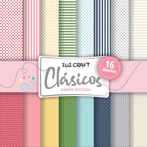 Block con 24 hojas 180g 16 diseños ibi craft
