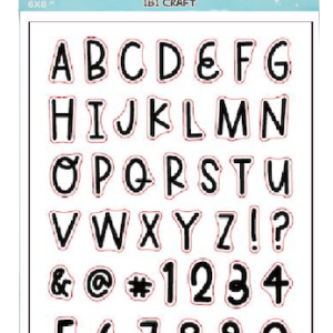 Sellos cristal p/base acrilica ibi craft serie alfanumerica