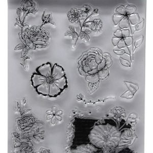 Sellos cristal p/base acrilica ibi craft flores