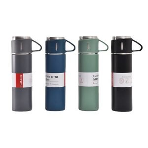 Termo con taza 500ml acero inoxidable