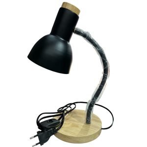 Lampara de escritorio con base de madera